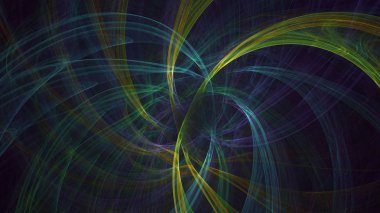 Soyut fraktal ışık arkaplanı 3 boyutlu oluşturuluyor