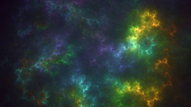 Soyut fraktal ışık arkaplanı 3 boyutlu oluşturuluyor