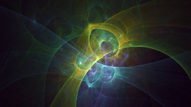 Soyut fraktal ışık arkaplanı 3 boyutlu oluşturuluyor