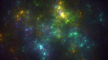 Soyut fraktal ışık arkaplanı 3 boyutlu oluşturuluyor