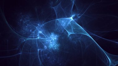 Soyut fraktal ışık arkaplanı 3 boyutlu oluşturuluyor