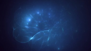 Soyut fraktal ışık arkaplanı 3 boyutlu oluşturuluyor