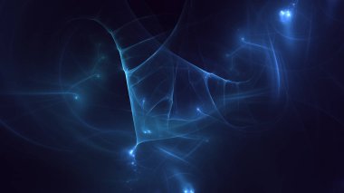 Soyut fraktal ışık arkaplanı 3 boyutlu oluşturuluyor