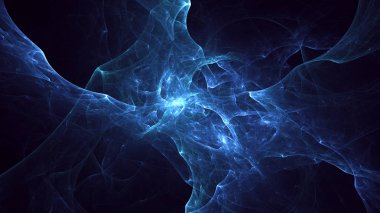 Soyut fraktal ışık arkaplanı 3 boyutlu oluşturuluyor