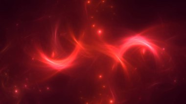 Soyut kırmızı fraktal ışık arkaplanı 3 boyutlu oluşturuluyor