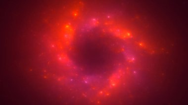 Soyut kırmızı fraktal ışık arkaplanı 3 boyutlu oluşturuluyor