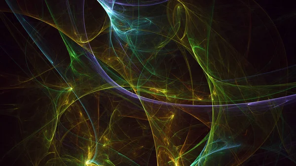 Soyut fraktal ışık arkaplanı 3 boyutlu oluşturuluyor