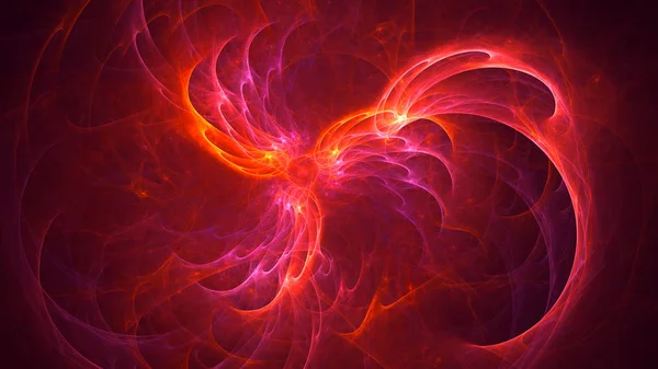 Renderizado Abstracto Rojo Fractal Luz Fondo — Foto de Stock