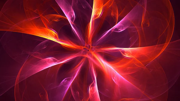 Renderização Abstrato Fundo Luz Fractal Vermelho — Fotografia de Stock