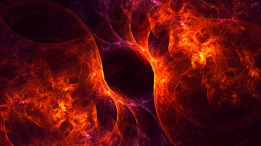 Soyut fraktal ışık arkaplanı 3 boyutlu oluşturuluyor