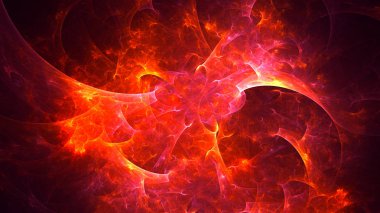 Soyut fraktal ışık arkaplanı 3 boyutlu oluşturuluyor