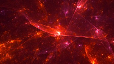Soyut fraktal ışık arkaplanı 3 boyutlu oluşturuluyor