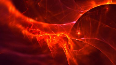 Soyut fraktal ışık arkaplanı 3 boyutlu oluşturuluyor