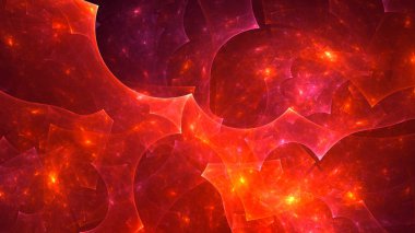 Soyut fraktal ışık arkaplanı 3 boyutlu oluşturuluyor