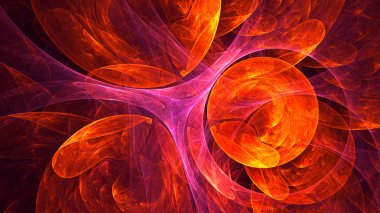 Soyut fraktal ışık arkaplanı 3 boyutlu oluşturuluyor