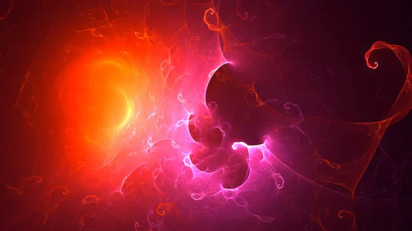 Rendering Abstract Red Fractal Light Background — Stock Photo, Image