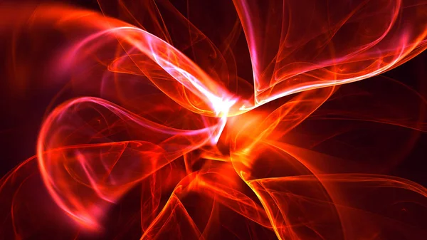 Renderização Abstrato Fundo Luz Fractal Vermelho — Fotografia de Stock