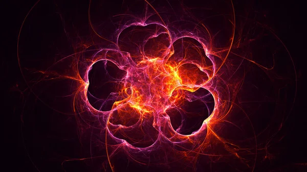 Soyut fraktal ışık arkaplanı 3 boyutlu oluşturuluyor