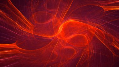 Soyut fraktal ışık arkaplanı 3 boyutlu oluşturuluyor