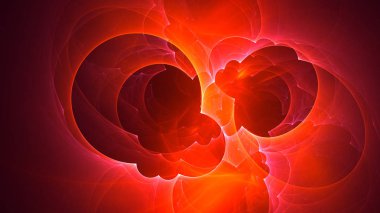 Soyut fraktal ışık arkaplanı 3 boyutlu oluşturuluyor