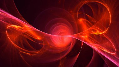 Soyut fraktal ışık arkaplanı 3 boyutlu oluşturuluyor