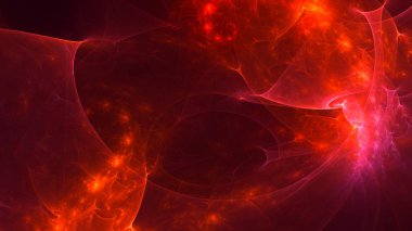 Soyut fraktal ışık arkaplanı 3 boyutlu oluşturuluyor