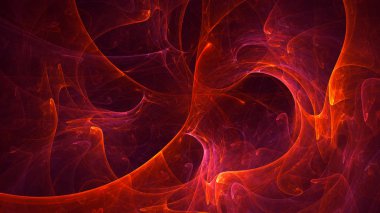 Soyut fraktal ışık arkaplanı 3 boyutlu oluşturuluyor