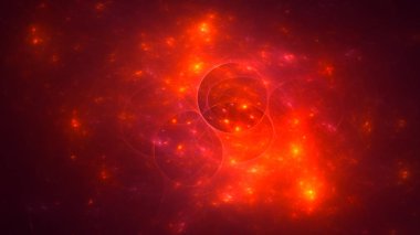 Soyut fraktal ışık arkaplanı 3 boyutlu oluşturuluyor