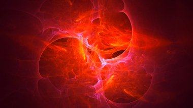 Soyut fraktal ışık arkaplanı 3 boyutlu oluşturuluyor