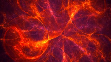 Soyut fraktal ışık arkaplanı 3 boyutlu oluşturuluyor