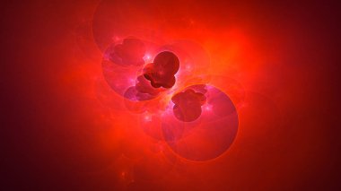 Soyut fraktal ışık arkaplanı 3 boyutlu oluşturuluyor