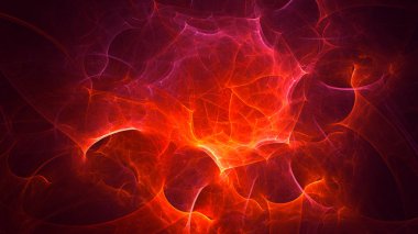 Soyut fraktal ışık arkaplanı 3 boyutlu oluşturuluyor