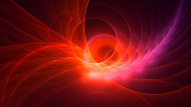 Soyut fraktal ışık arkaplanı 3 boyutlu oluşturuluyor