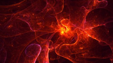 Soyut fraktal ışık arkaplanı 3 boyutlu oluşturuluyor