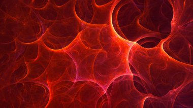 Soyut fraktal ışık arkaplanı 3 boyutlu oluşturuluyor