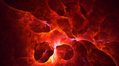 Soyut fraktal ışık arkaplanı 3 boyutlu oluşturuluyor