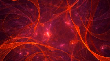 Soyut fraktal ışık arkaplanı 3 boyutlu oluşturuluyor