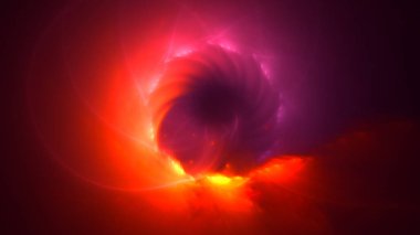 Soyut fraktal ışık arkaplanı 3 boyutlu oluşturuluyor