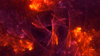 Soyut fraktal ışık arkaplanı 3 boyutlu oluşturuluyor