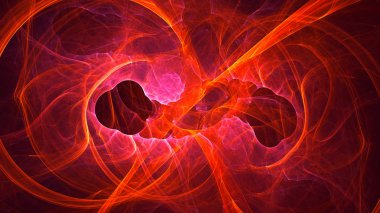 Soyut fraktal ışık arkaplanı 3 boyutlu oluşturuluyor