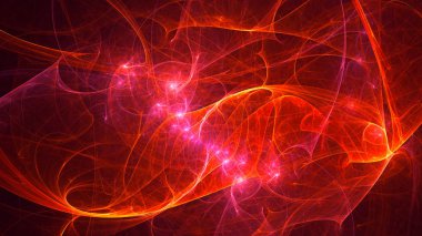 Soyut fraktal ışık arkaplanı 3 boyutlu oluşturuluyor