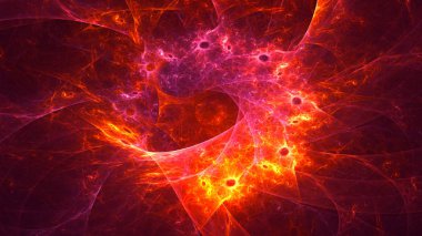 Soyut fraktal ışık arkaplanı 3 boyutlu oluşturuluyor