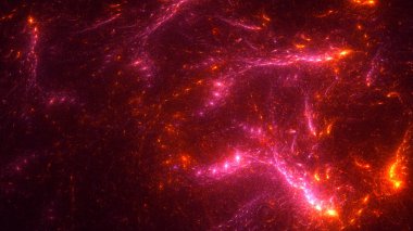 Soyut fraktal ışık arkaplanı 3 boyutlu oluşturuluyor