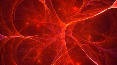 Soyut fraktal ışık arkaplanı 3 boyutlu oluşturuluyor