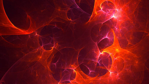 3D rendering abstract fractal light background
