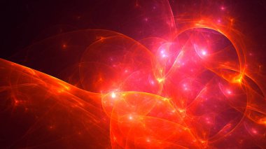 Soyut fraktal ışık arkaplanı 3 boyutlu oluşturuluyor