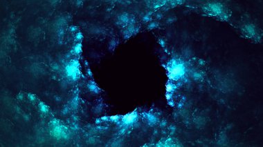 Soyut fraktal ışık arkaplanı 3 boyutlu oluşturuluyor