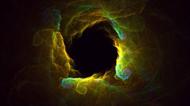 Soyut fraktal ışık arkaplanı 3 boyutlu oluşturuluyor