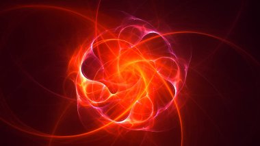 Soyut fraktal ışık arkaplanı 3 boyutlu oluşturuluyor