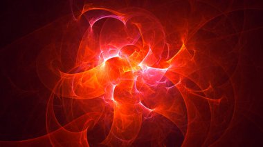 Soyut fraktal ışık arkaplanı 3 boyutlu oluşturuluyor